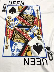 SHEIN LUNE Của phụ nữ Kích thước lớn Lá thư & Thẻ Mẫu In Áo nỉ - trắng - Xem 3