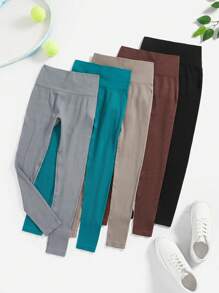 Yoga Basic 女性純色運動緊身褲 - 彩色 - 查看 1