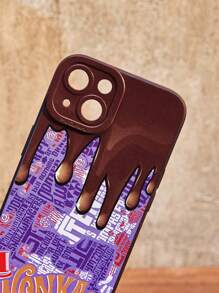 Willy Wonka and the Chocolate Factory X ROMWE Creative Alphabet Pattern Phone Case - Multicolor - View 2