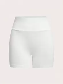 SHEIN EZwear Women's Solid Color Shorts For Base Layer