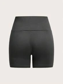 SHEIN EZwear Women's Solid Color Shorts For Base Layer