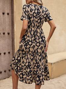 EMERY ROSE Vestido maxi de mujer con estampado de encaje patchwork