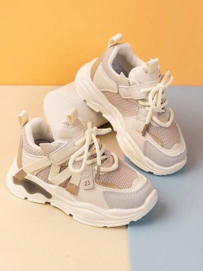 1 Pair Unisex Kids Fashion Sneakers, Comfortable Non-Slip Casual Shoes For Outdoor & School, Suitable For Spring & Autumn, All Season