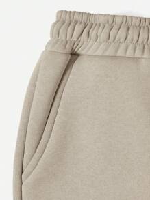 EURMUSE 2pcs Letter Patched Sweatpants With Diagonal Pockets - Multicolor - View 7