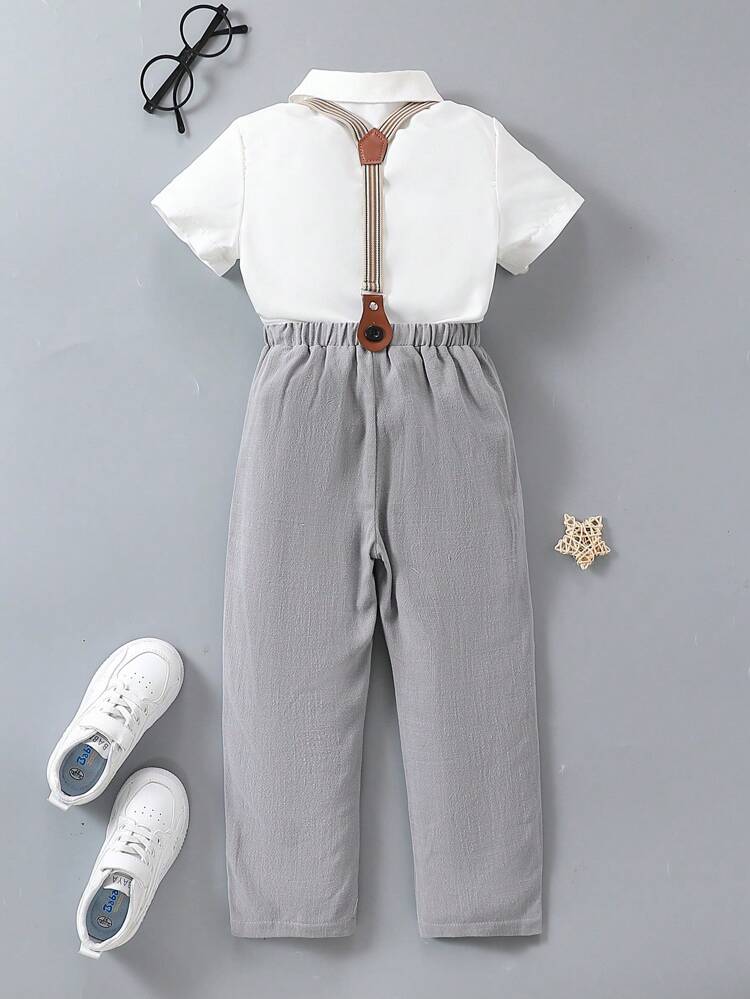 Toddler Boys' Gentleman Style Casual College Outfits 2pcs/Set