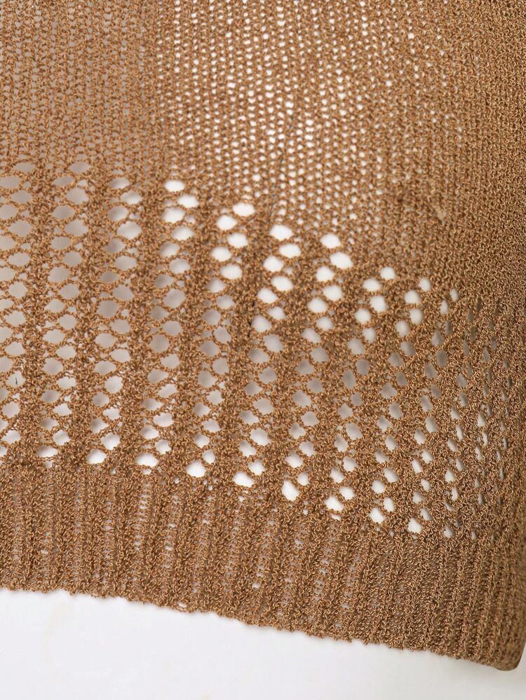 Knit Pattern Crop Sweater