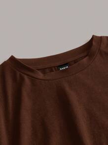 SHEIN EZwear Débardeur Tricoté Court Slim Fit Pour Femme Avec Plis - Tabac - Voir 9