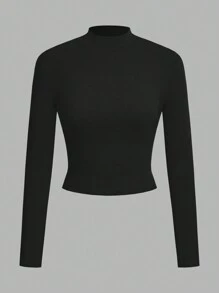 SHEIN EZwear 女款 3 件套裝 毛絨保暖立領長袖 T 卹 - 彩色 - 查看 5
