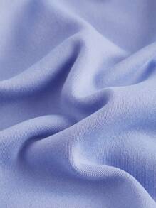 SHEIN Maternity Round Neck Drop Shoulder Long Sleeve Sweatshirt, For Winter - Multicolor - View 4