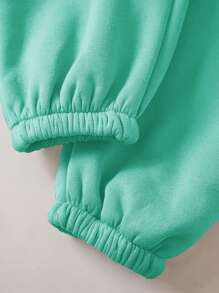 INAWLY Women's Solid Color Drawstring Hoodie And Sweatpants Set Fall Cloth For Women