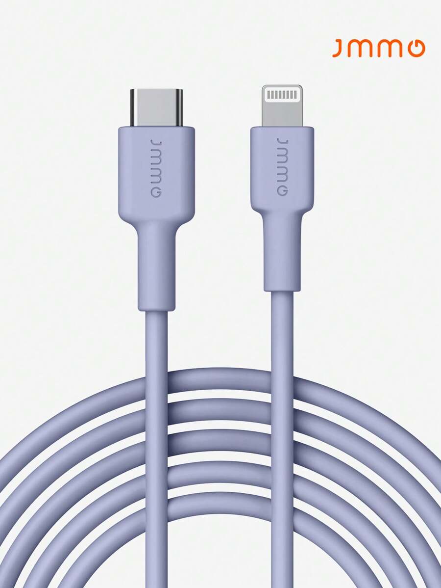 JMMO Cáp iPhone, Cáp dữ liệu sạc nhanh USB C sang Lightning, Bền bỉ & Truyền dữ liệu 480Mbps 6,6Ft/2M [Được chứng nhận Apple MFi] Quà tặng Giáng sinh, Những thứ không thể thiếu cho mùa thu và đông - Màu tím - Xem 1