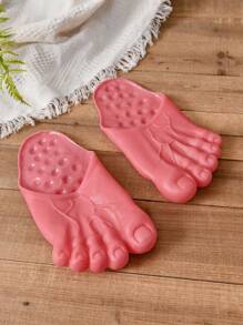 Women's Funny Monster Feet Slippers, Cute Cartoon Novelty Prank Toy Doll Shoes (Amusing Slippers), Realistic Giant Novelty Game Props Shoes - Hot Pink - View 7