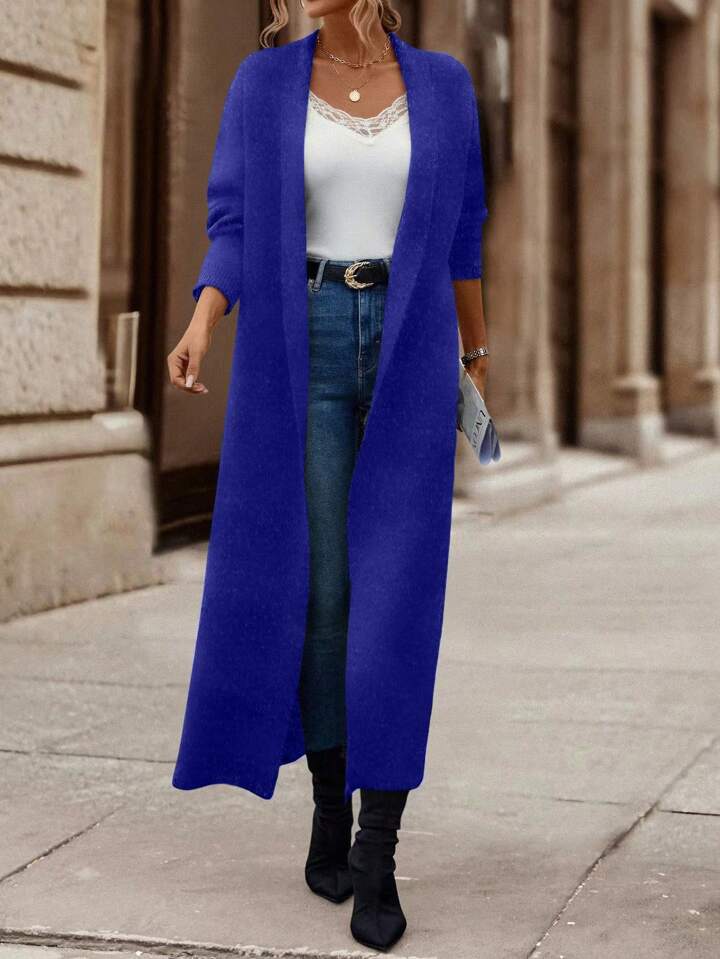Royal blue duster cardigan hotsell