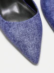 SHEIN BIZwear Women's Blue Ankle Strap High Heel Pumps