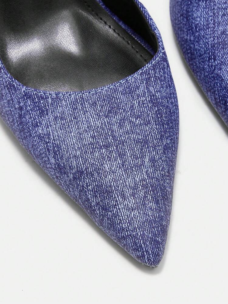 Women's Blue Ankle Strap High Heel Pumps