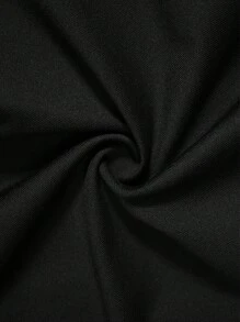 SHEIN Áo nỉ lửng cho bé gái tuổi teen - màu đen - Xem 7