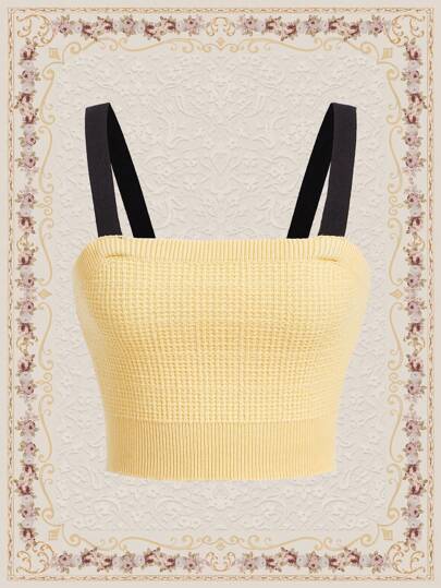 Vintamour Women's Colorblock Knitted Top