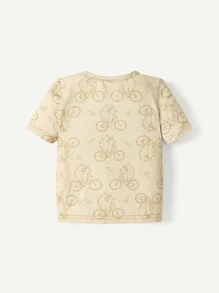 Conjunto de pijama ajustado para bebé niño, parte superior de manga corta y pantalones largos con diseño impreso de erizo, 4 piezas