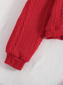 Tween Girls' Wrap Hem Texture Pullover Hoodie And Cami Dress Set With Waist Bag - Burgundy - View 7