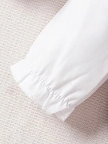 女宝宝休闲优雅格子布彼得潘领长袖连体衣 - 彩色 - 查看 6