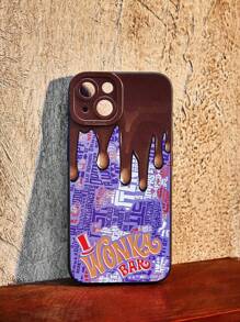 Willy Wonka and the Chocolate Factory X ROMWE Creative Alphabet Pattern Phone Case - Multicolor - View 1