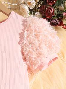 Elegant, Sweet And Cute Dress For Tween Girls - Pink - View 4