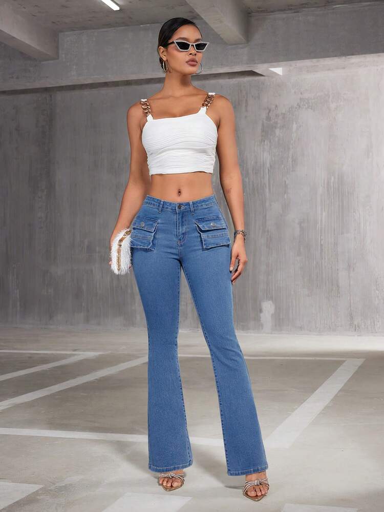 Women'S Flared Denim Pants