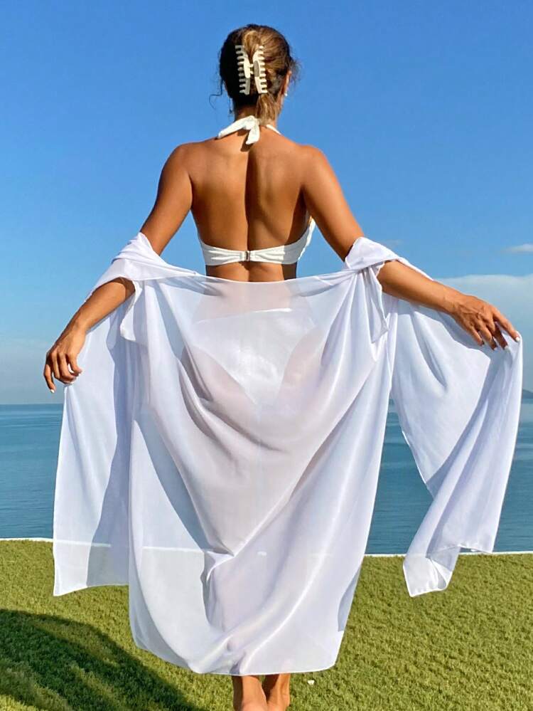 Women's Cross Front Halter Neck Bikini Set Summer Beach