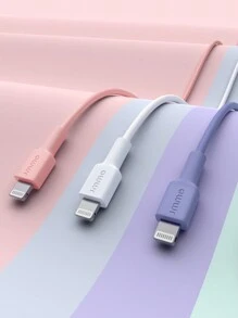 JMMO iPhone 数据线，USB C 转 Lightning 快速充电数据线，经久耐用，480Mbps 数据传输率 0.25 米/0.82 英尺 [Apple MFi 认证] 圣诞礼物，秋冬必备品 - 紫色 - 查看 8