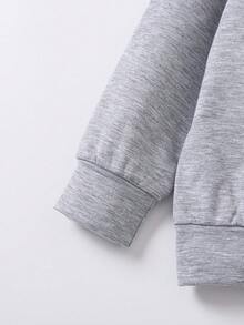 SHEIN Little Girls' Simple & Comfortable Casual Sweatshirt, Autumn And Winter - Multicolor - View 6