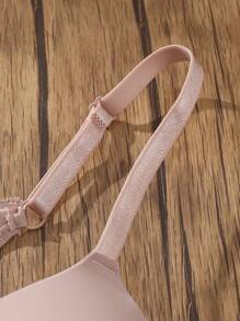 2pcs/Set Women's Spliced Lace Bra - Multicolor - View 5