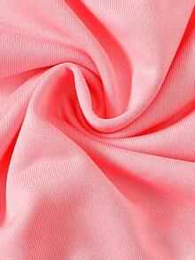 幼兒女孩休閒舒適豹紋字母圖案運動衫配拼布仿舊牛仔褲 - 彩色 - 查看 7