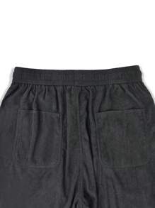 Claim Dot Quần dài nam màu trơn thường ngày, quần dạo phố, quà tặng bạn trai, cho mùa thu - Màu xám đen - Xem 6