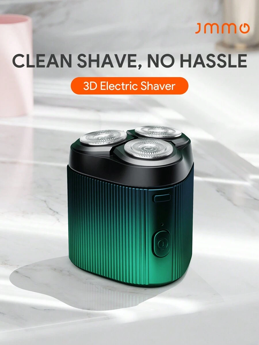 JMMO Afeitadora eléctrica para hombres, afeitadora eléctrica inalámbrica y mini para hombres, IPX6 resistente al agua, recargable, afeitadoras eléctricas con limpieza rápida para uso en seco y húmedo, regalos de Navidad para hombres, artículos esenciales para otoño e invierno, artículos indispensables para acampadas y vacaciones - Verde Oscuro - Ver 1