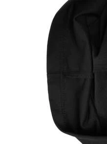SHEIN Áo nỉ lửng cho bé gái tuổi teen - màu đen - Xem 5