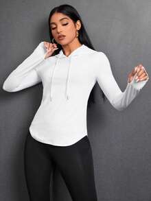 Daily&Casual 女式抽繩連帽運動衫 - 白色 - 查看 6