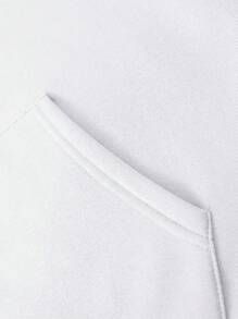 Sudadera con capucha con gráfico de letras para hombre, para otoño, parte superior de manga larga - Blanco - Ver 6