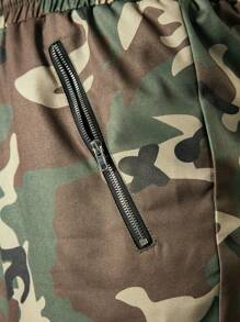 Camouflage Multifunctional Pocket Men's Outdoor Overalls - Army Green - View 7