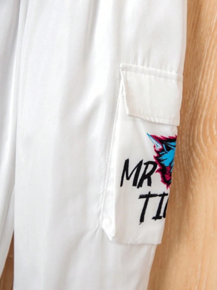 Young Boys' Animal & Letter Printed Two Pieces Set