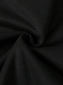 SHEIN 字母图案落肩套头卫衣，秋季卫衣 - 黑色 - 查看 5