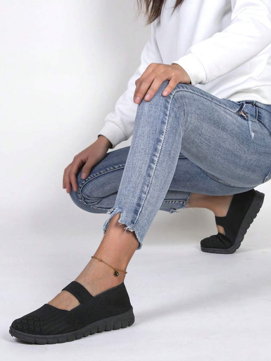 レディース スリップオン カジュアルシューズ 軽量 スリップ防止 全5色 SHEIN JAPAN