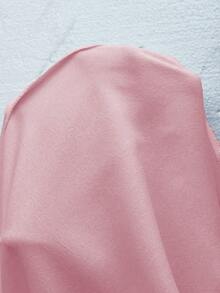 SHEIN Holidaya Blusa Bordada De Talla Grande Con Aplique En Escote En V - Rosa - Ver 6