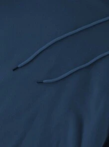 INAWLY 袋鼠口袋保暖内衬连帽衫、长袖上衣 - 藏蓝色 - 查看 8