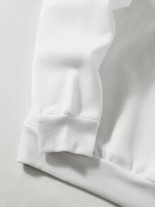 Men'S Bubble Slogan Printed Sweatshirt - White - View 3