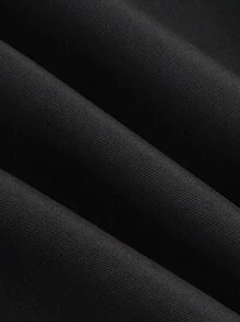 SHEIN MOD Váy cạp cao hở đường khâu cho nữ - màu đen - Xem 4