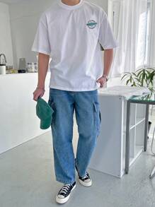 DAZY Men Cotton Slogan Graphic Tee - White - View 5