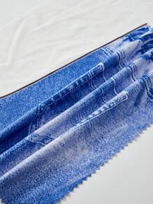 SHEIN Baby Mädchen Lässig Hose mit elastischem Bund und Farbblock Muster