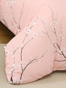 3-Pcs Bedding Set, Including 1pc Duvet Cover & 2pcs Pillowcases, Brushed Microfiber Fabric, Geometric & Floral Pattern