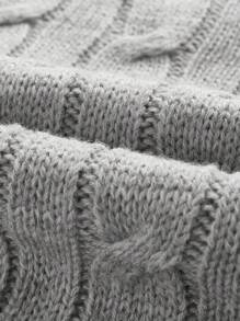 SHEIN MOD 女式卡通拼接短袖針織上衣 - 灰色 - 查看 3