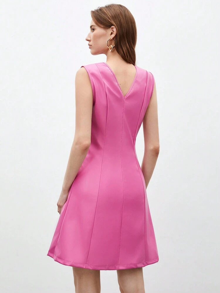 Ladies Solid Color Dress